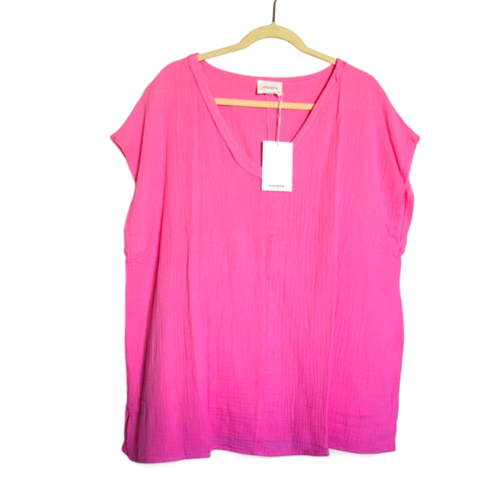 Andrée V neck Top 100%cotton